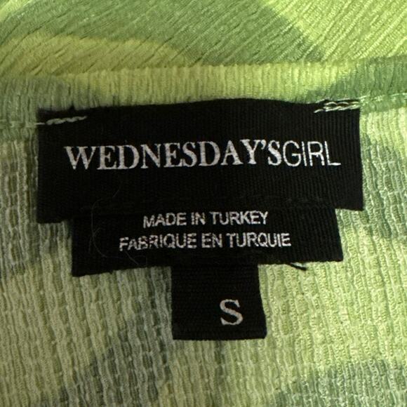 Wednesday's Girl Green Halter Retro Sleeveless Striped Flare Jumpsuit Size S - Picture 7 of 8